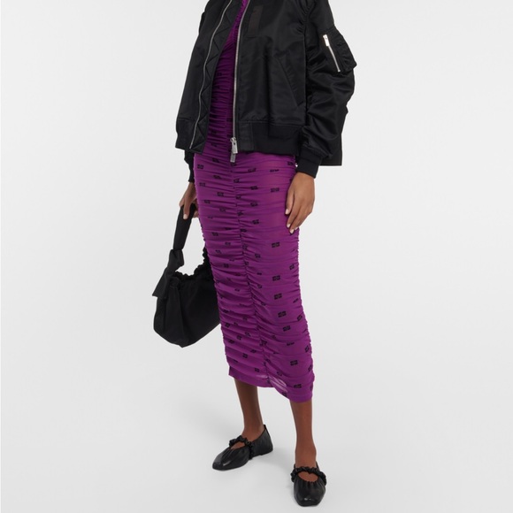 GANNI Black Scrunchie Leather Ballerina Flats (New!! Worn Only Once) - Picture 5 of 5